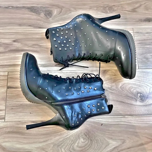 Dr. Martens Black Studded Ankle Boots - Picture 4 of 16